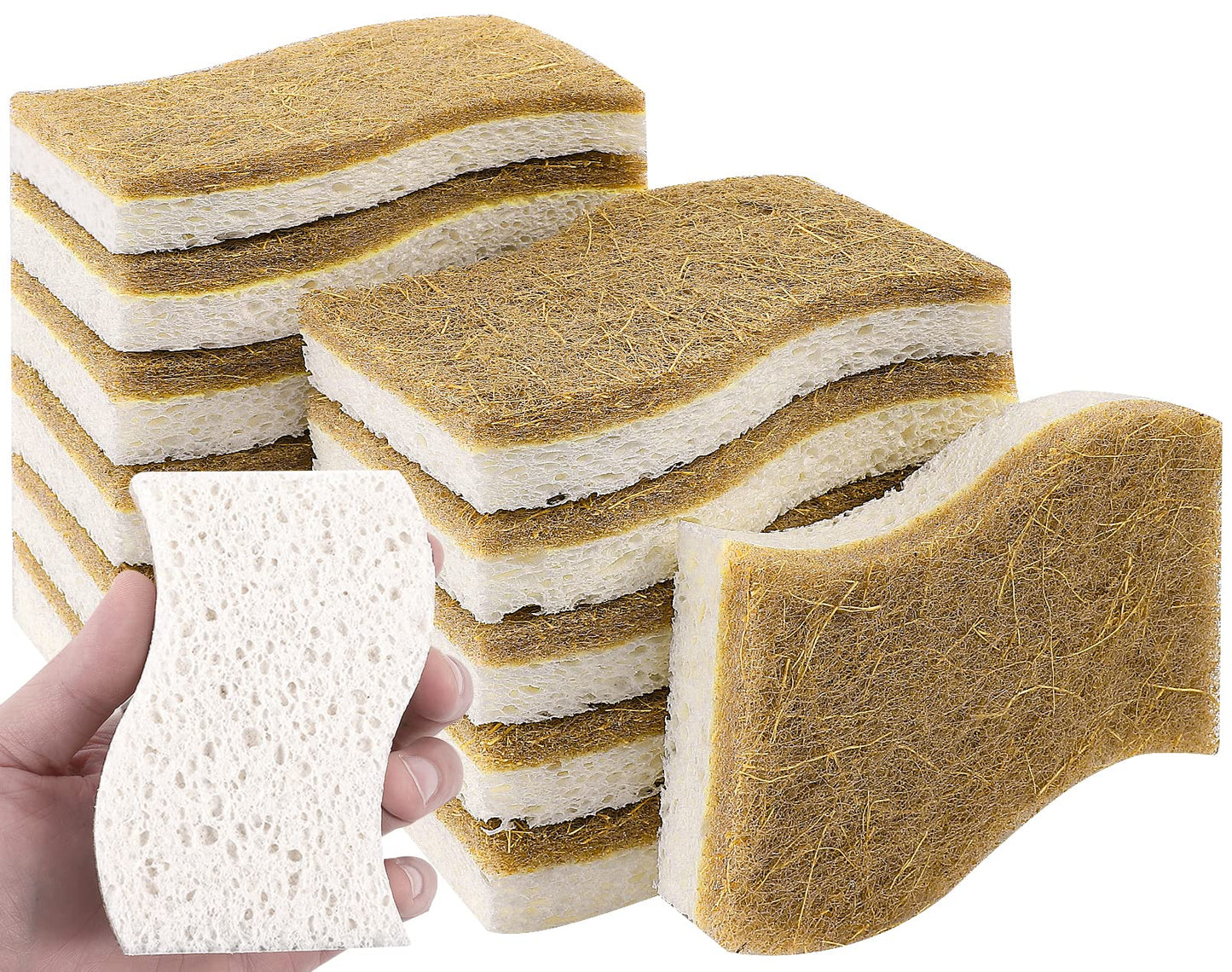 Biodegradable Compostable Cellulose and Coconut Scrubber Sponge