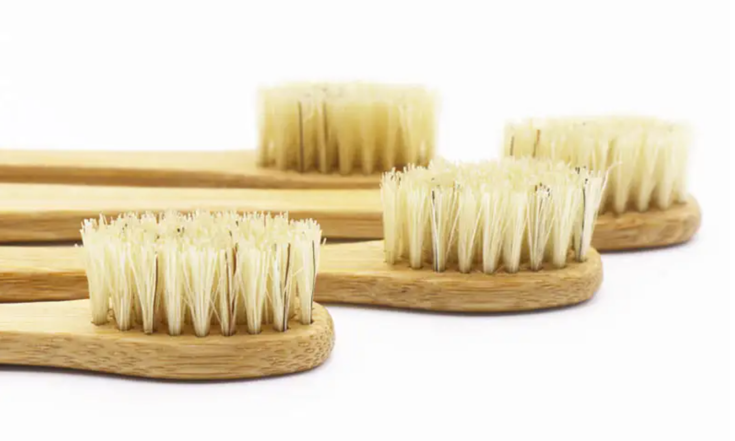 Natural Bamboo & Boar Bristle Toothbrush - Plastic/Nylon/BPA Free